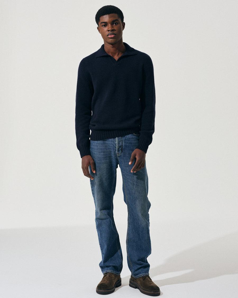 Scaglione OPEN POLO HYBRD CASHMERE NAVY Consegna Veloce
