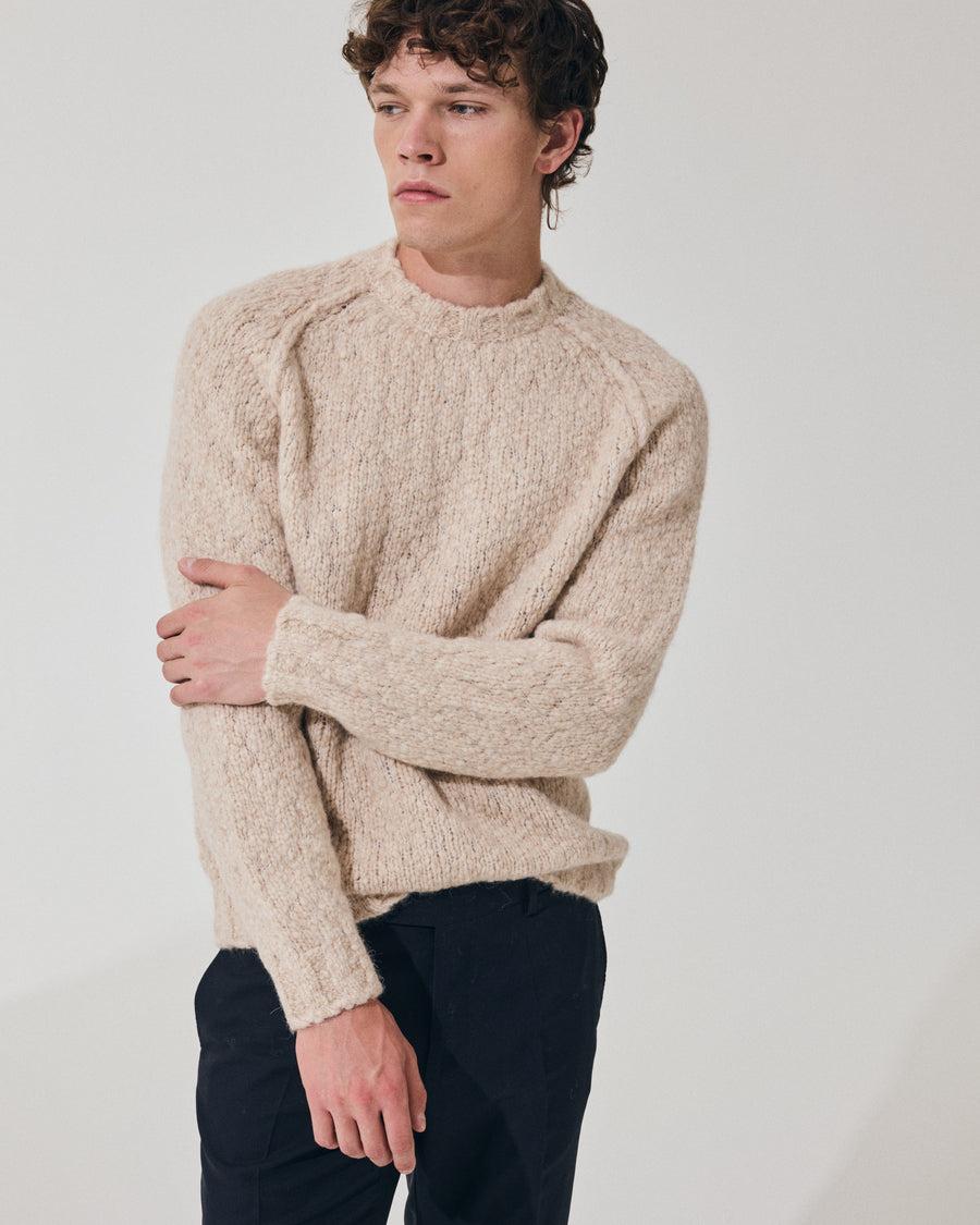 Scaglione ROUND NECK RAGLAN SOFT ALPACA SAND Shopping Online