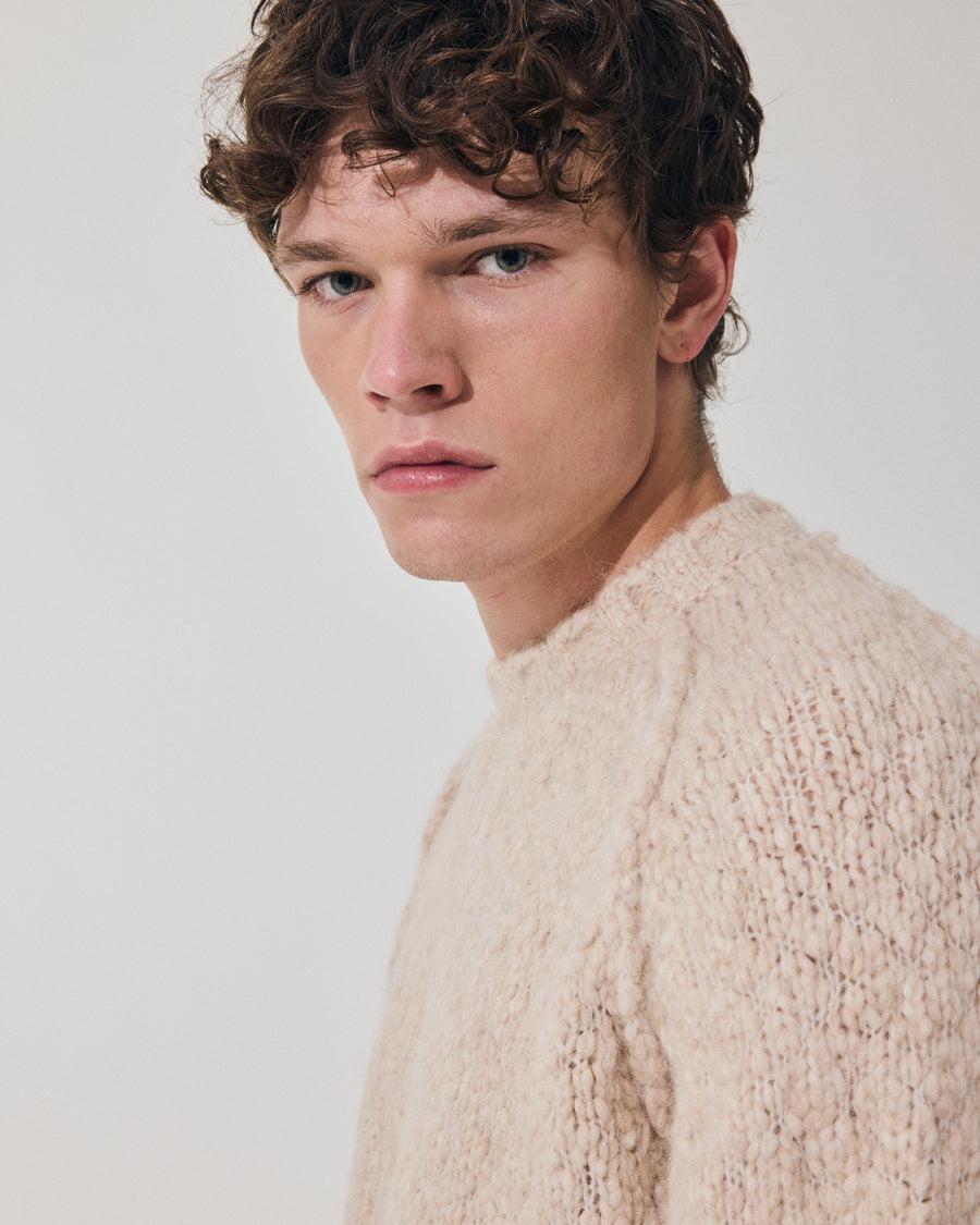 Scaglione ROUND NECK RAGLAN SOFT ALPACA SAND Shopping Online