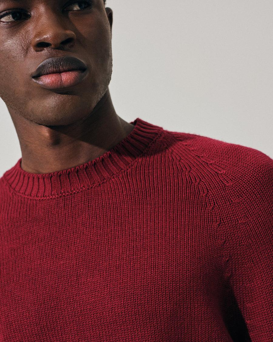 Scaglione ROUND NECK RAGLAN SOFT MERINO MERLOT Convenienza