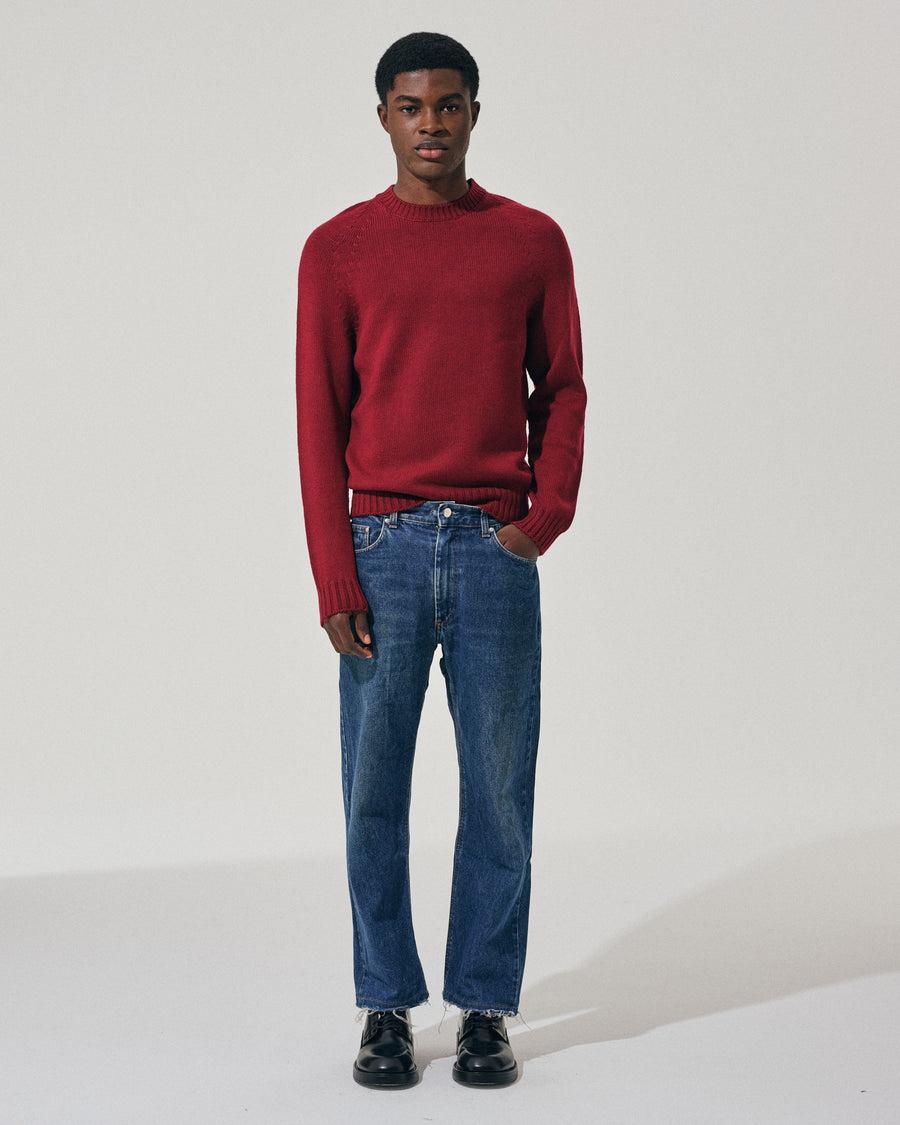 Scaglione ROUND NECK RAGLAN SOFT MERINO MERLOT Convenienza