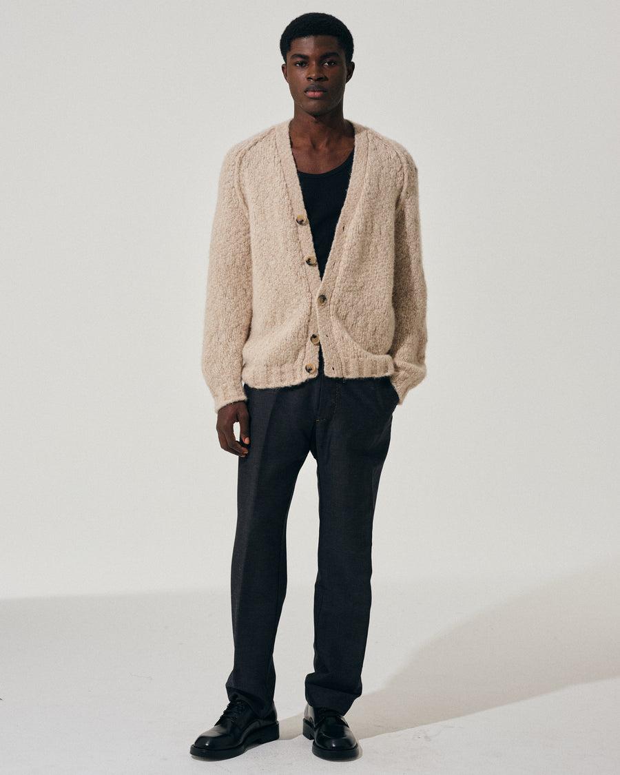 Scaglione CARDIGAN RAGLAN SOFT ALPACA SAND Novità