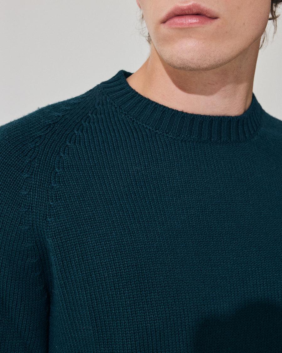 Scaglione ROUND NECK RAGLAN SOFT MERINO FOREST Presa