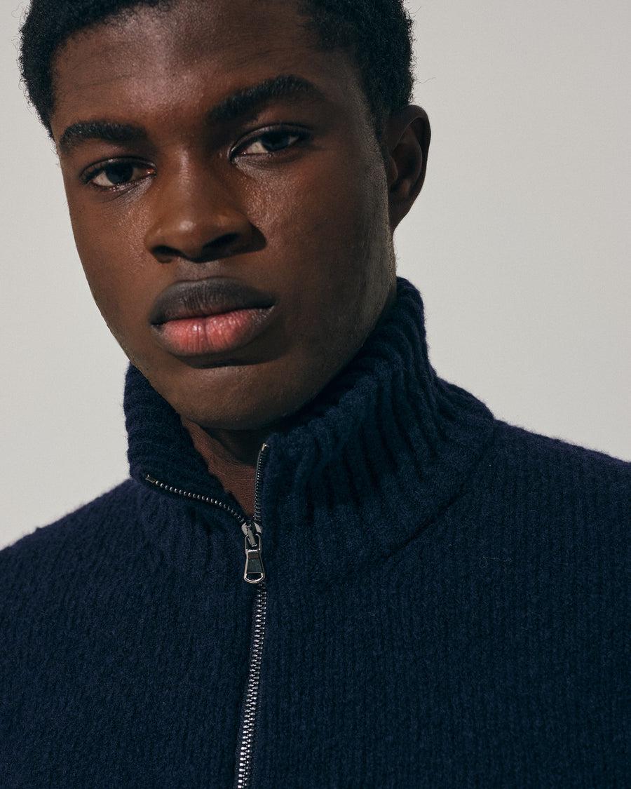 Scaglione ZIPPER PUFFED CASHMERE CASHMERE SEAMLESS NAVY Outlet