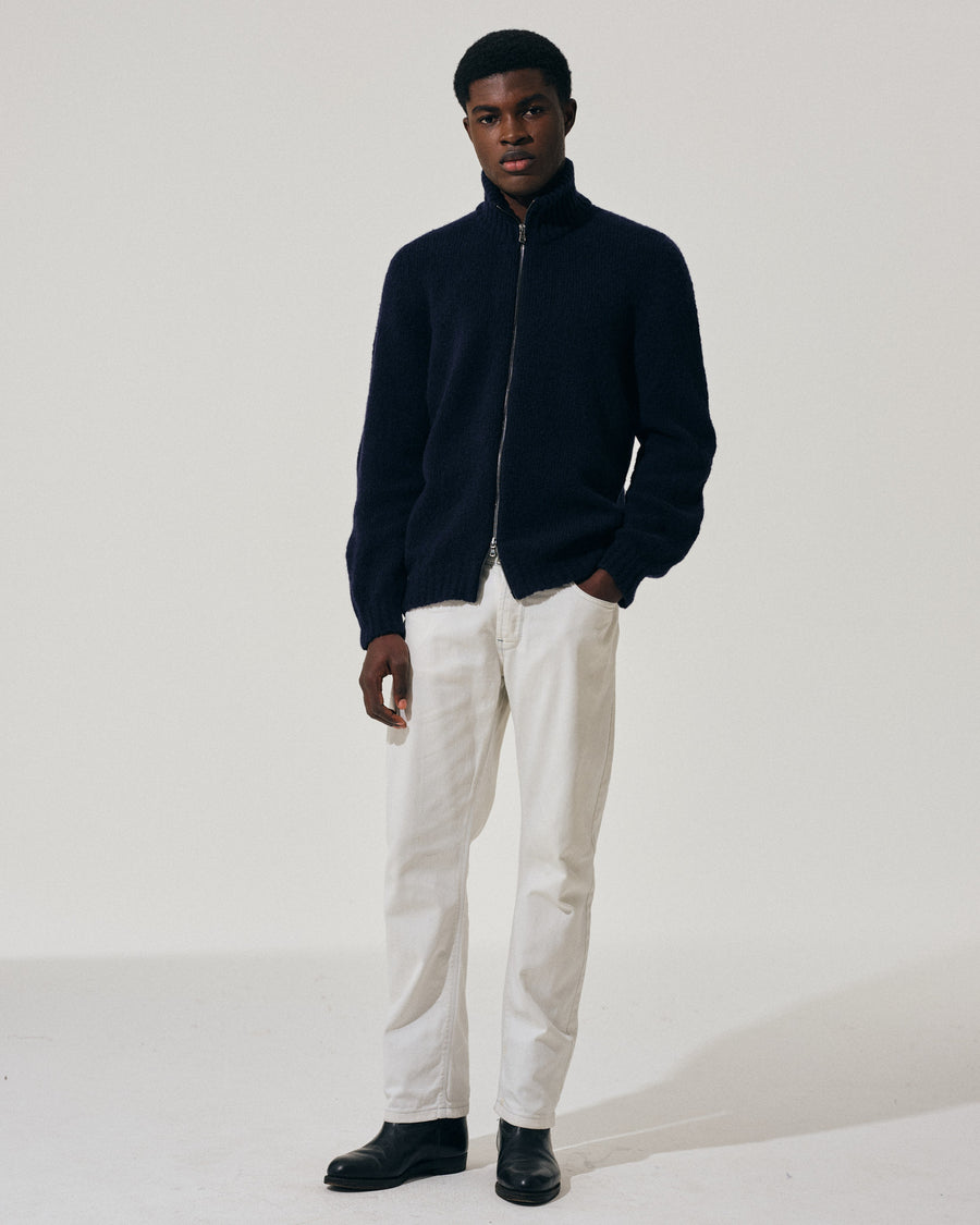 Scaglione ZIPPER PUFFED CASHMERE CASHMERE SEAMLESS NAVY Outlet