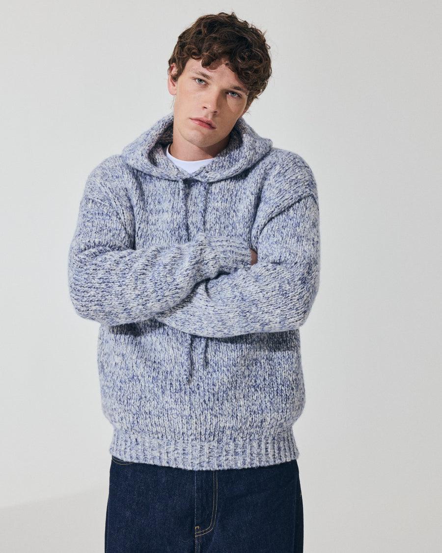 Scaglione HOODIE OVER MOULINE' NAVY Offerte