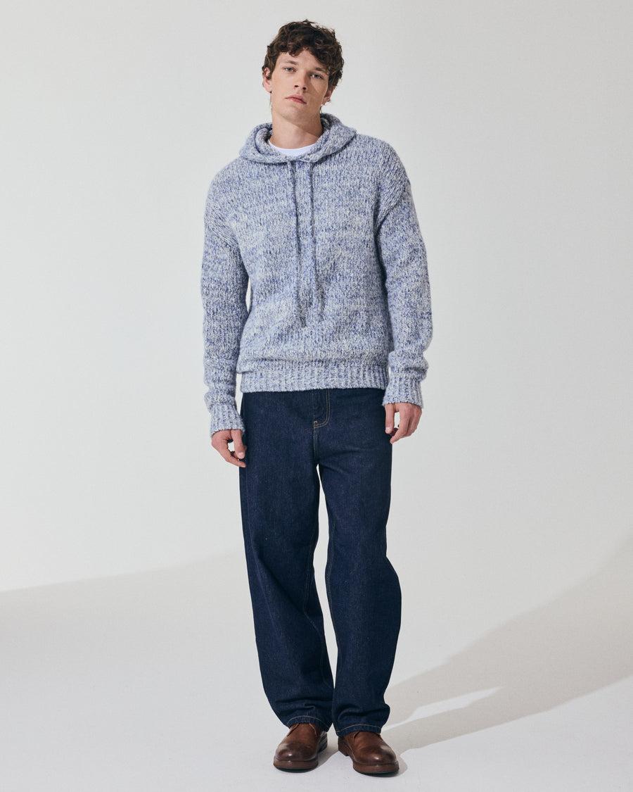 Scaglione HOODIE OVER MOULINE' NAVY Offerte