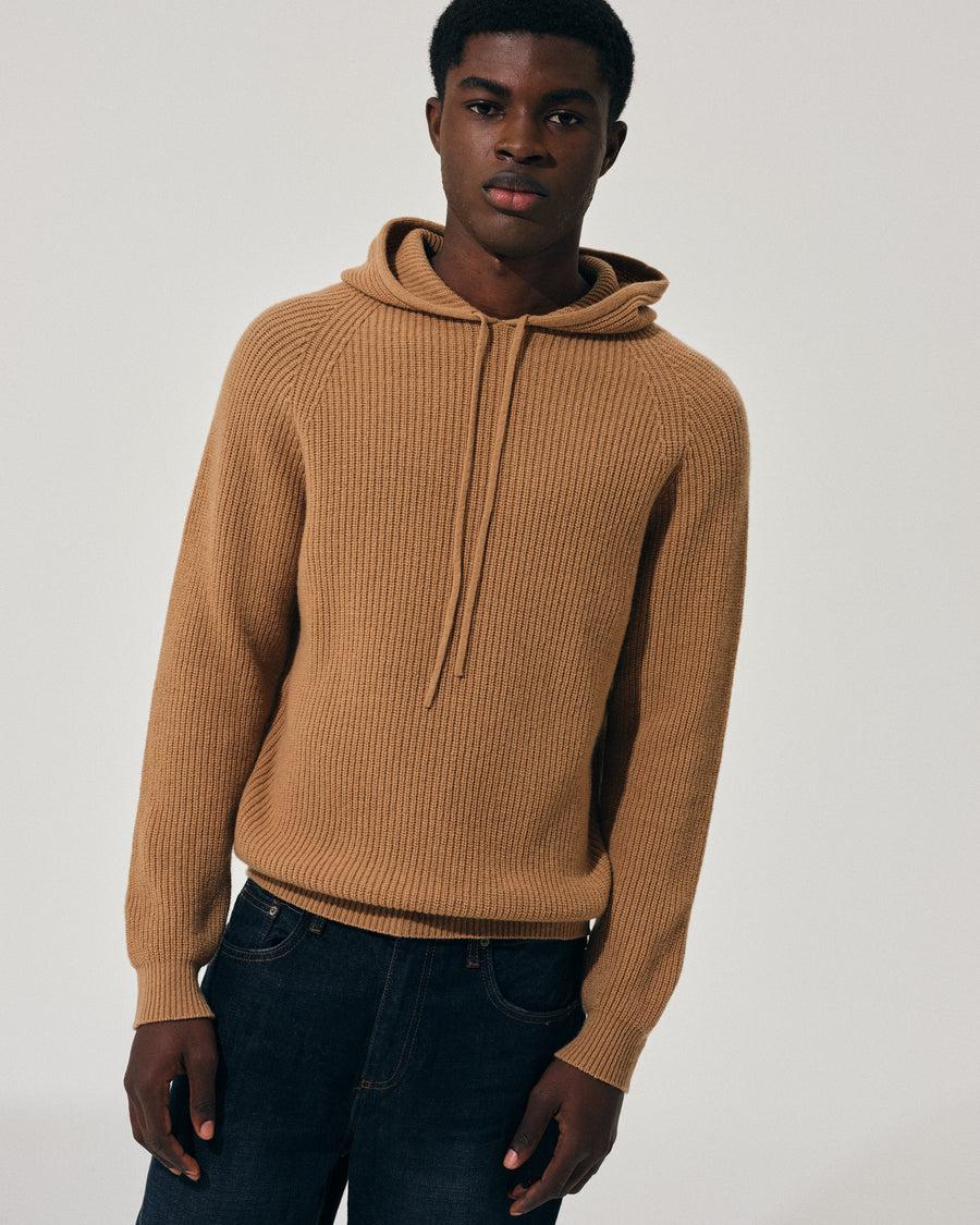 Scaglione HOODIE FISHERMAN MIXCASH CARAMEL Hotsell
