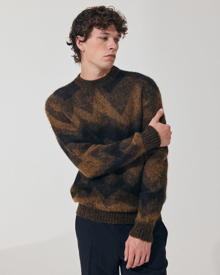 Scaglione ROUND NECK JQD ZIGZAG BRUSHED RUST Saldi Di Fabbrica