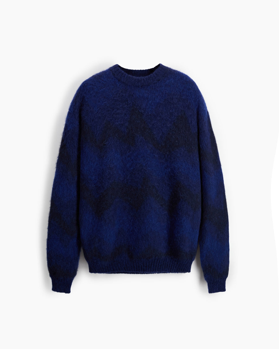 Scaglione ROUND NECK JQD ZIGZAG BRUSHED ROYAL I Più Venduti