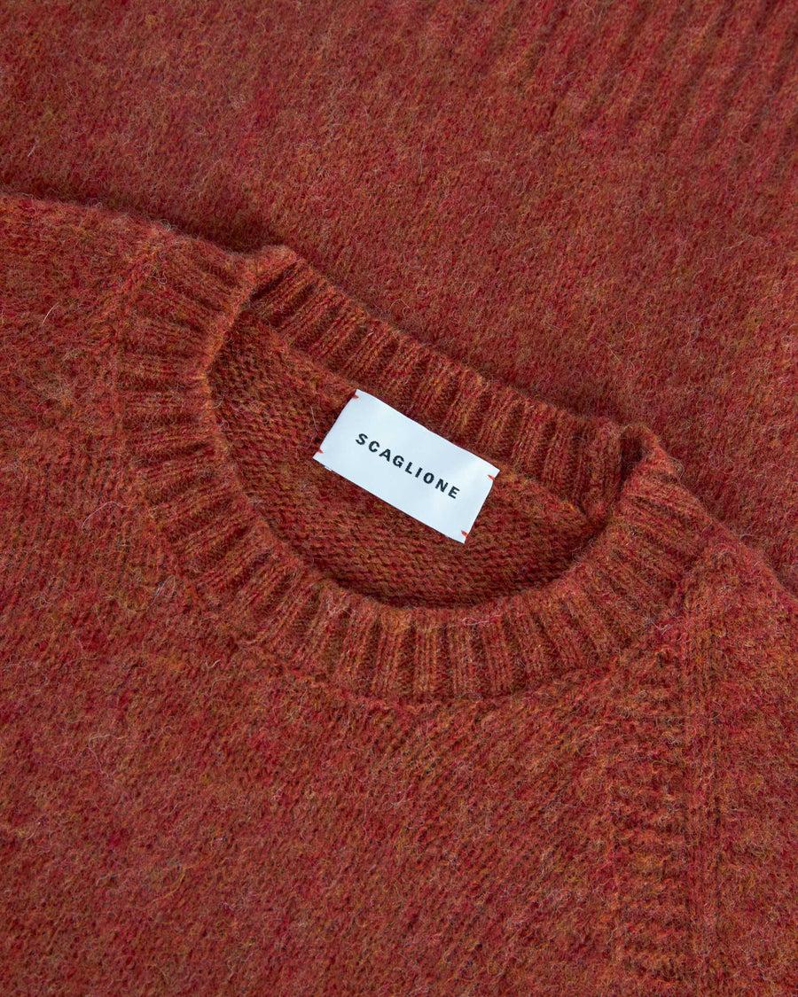 Scaglione ROUND NECK RAGLAN SEAMLESS BRUSHED SPICE Nuova