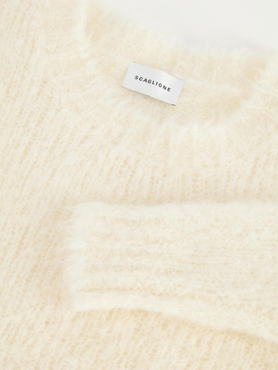 Scaglione ROUND NECK TRAPEZIO MILK Italy