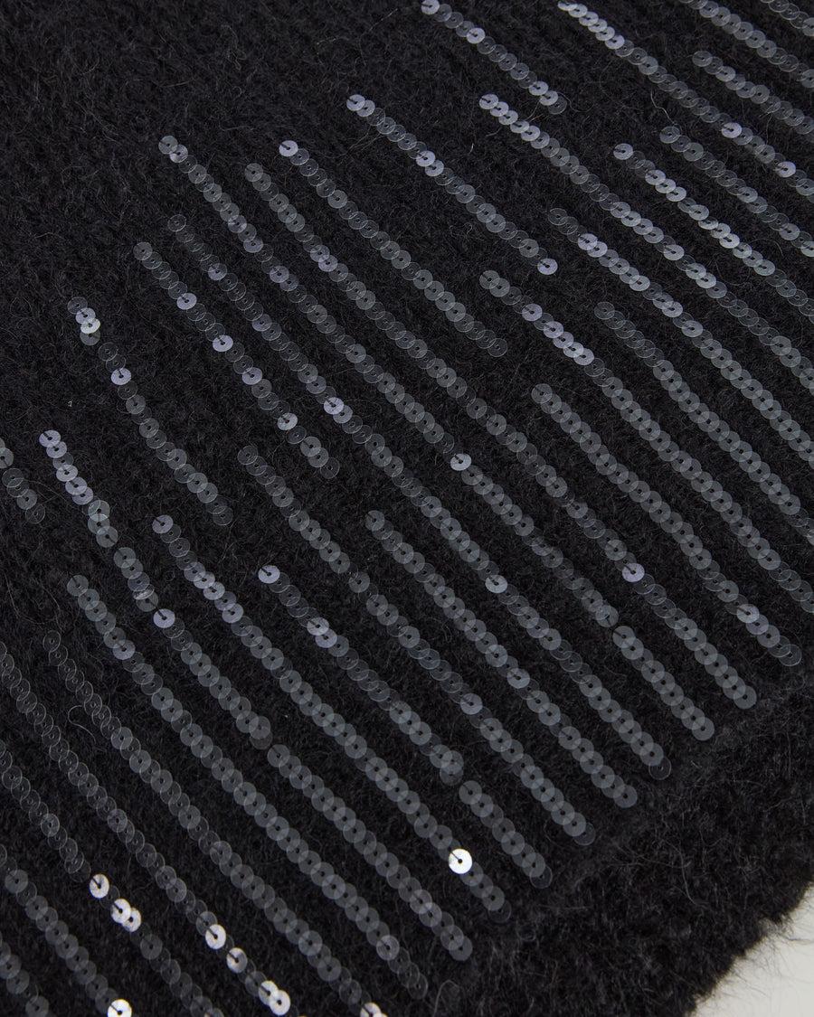 Scaglione PONCHO V PAILLETTES BLACK 2025