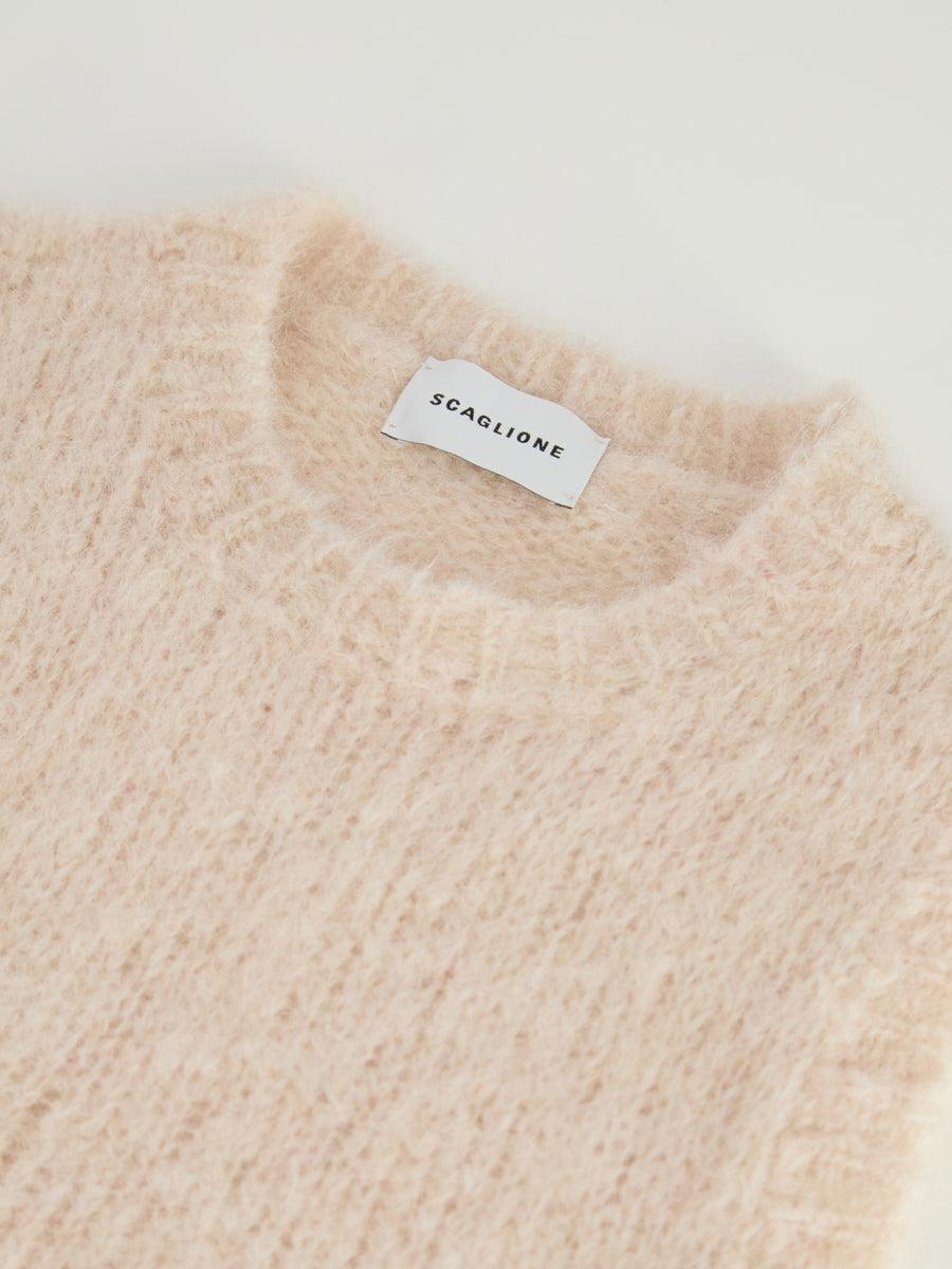 Scaglione GILET CREW NECK SAND In Linea
