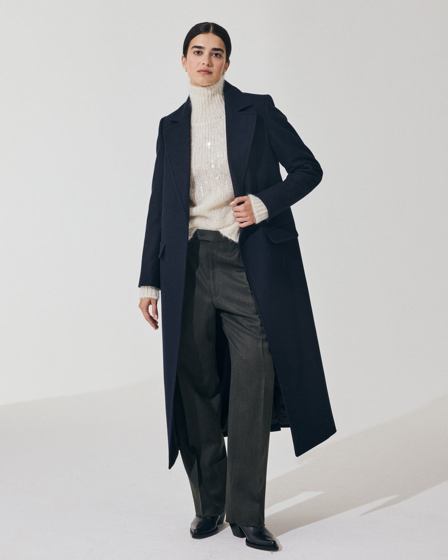 Scaglione COAT PETTO SEMPLICE NAVY Vendita