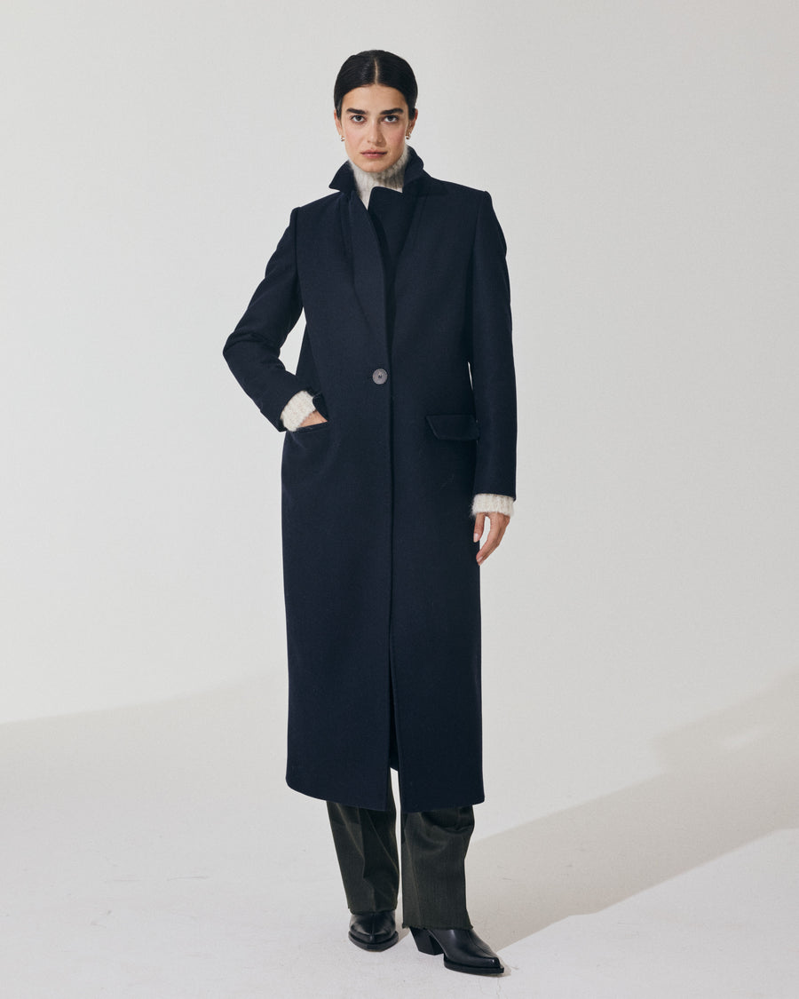 Scaglione COAT PETTO SEMPLICE NAVY Vendita