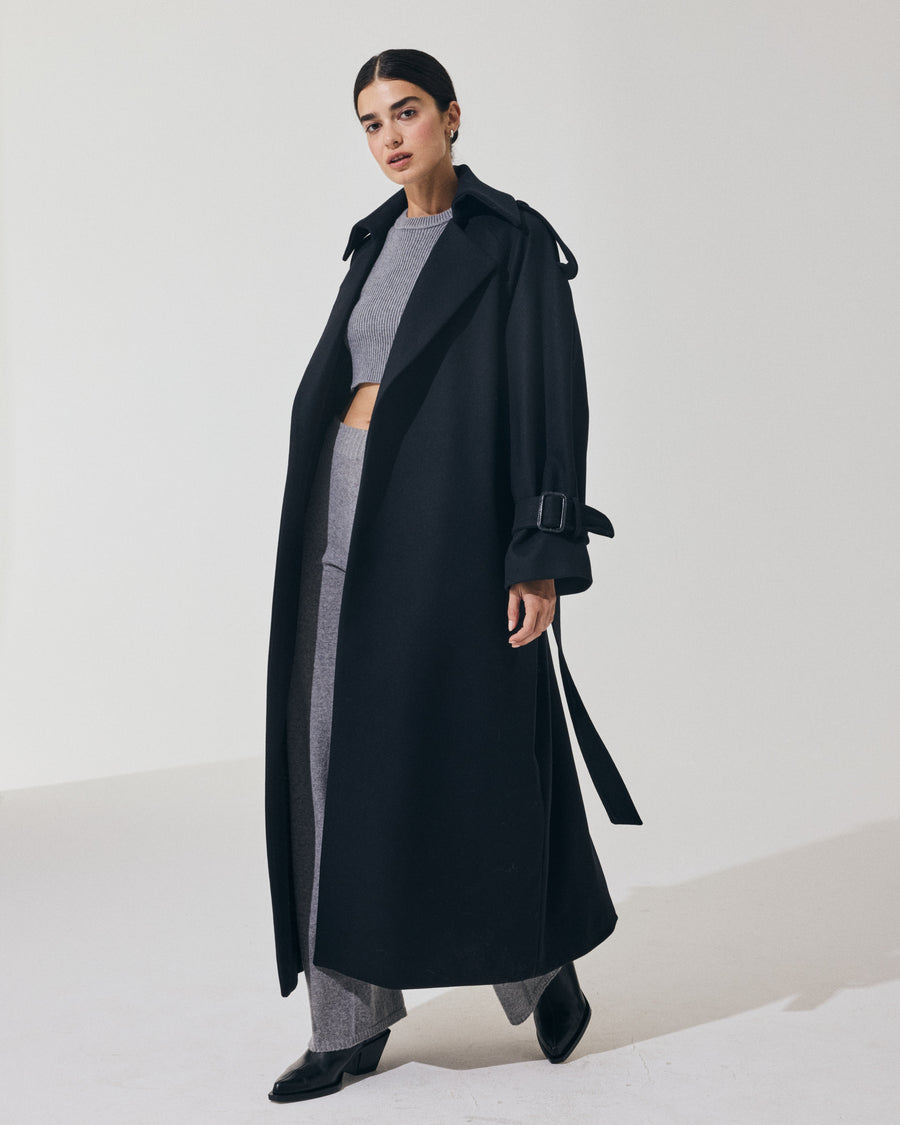 Scaglione TRENCHCOAT NAVY Negozi Online