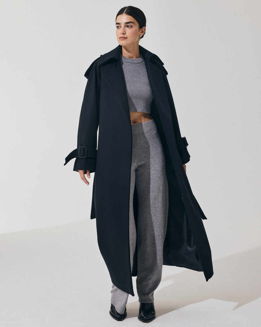 Scaglione TRENCHCOAT NAVY Negozi Online