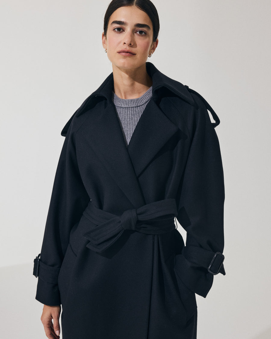 Scaglione TRENCHCOAT NAVY Negozi Online