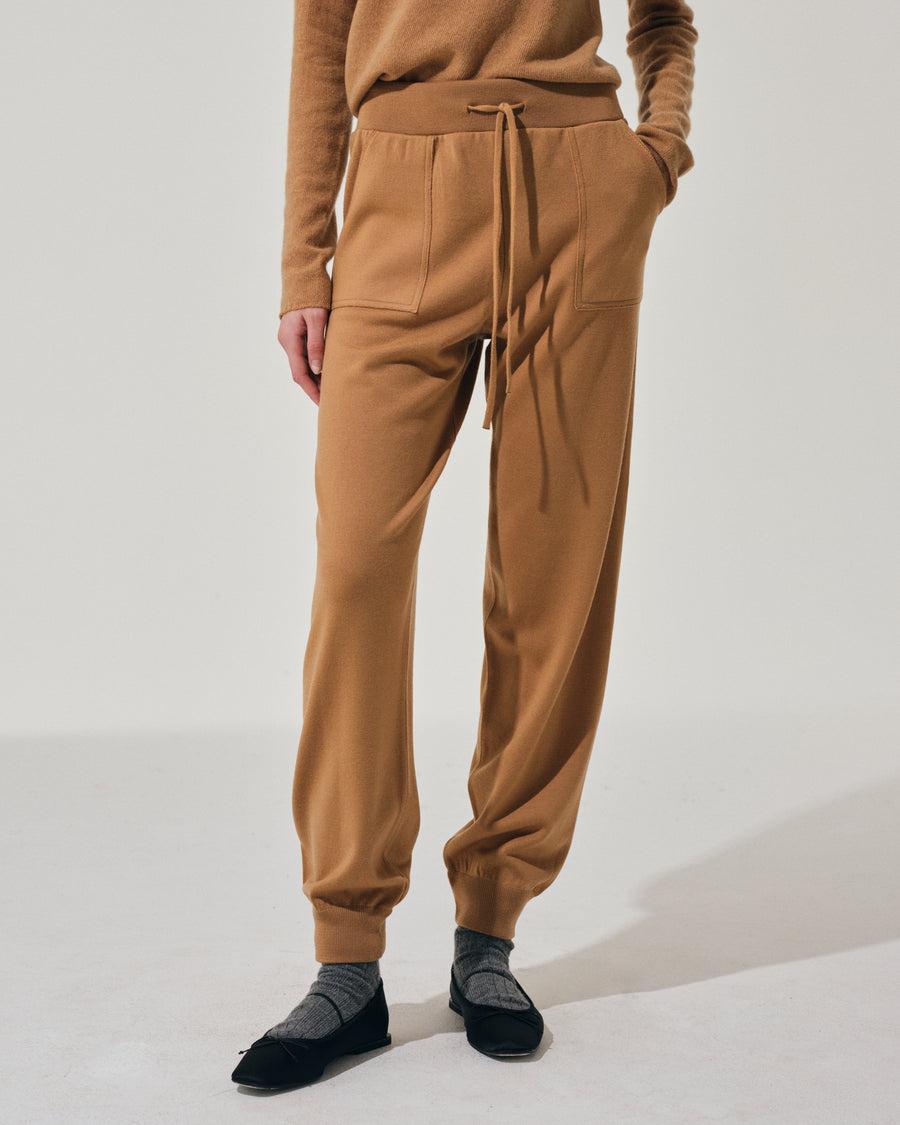 Scaglione PANTS FELPA MERINO CAMEL Offerta