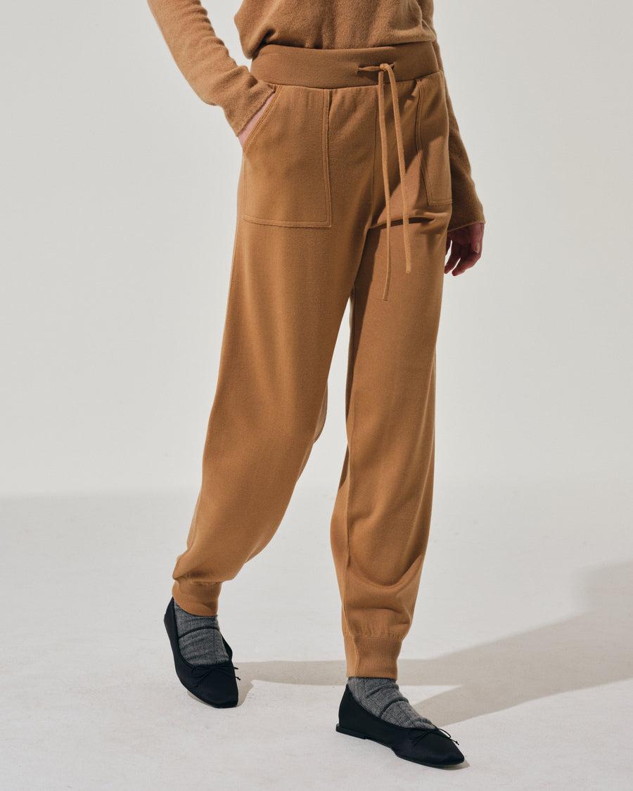 Scaglione PANTS FELPA MERINO CAMEL Offerta