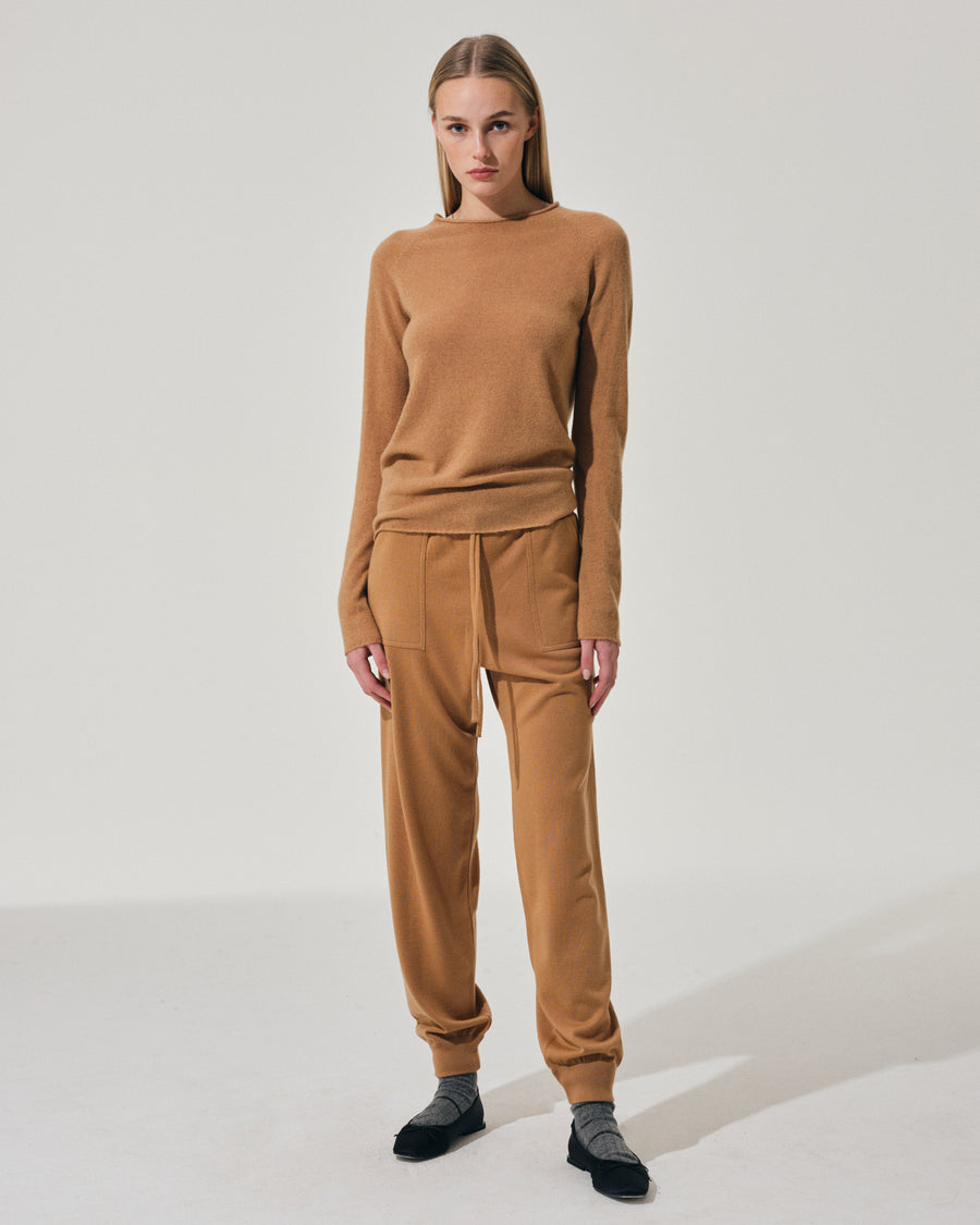 Scaglione PANTS FELPA MERINO CAMEL Offerta