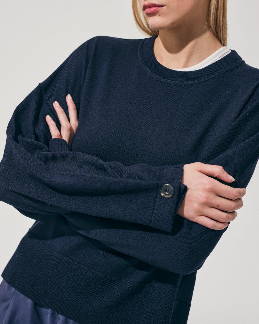 Scaglione ROUND NECK SWEATSHIRT NAVY Online