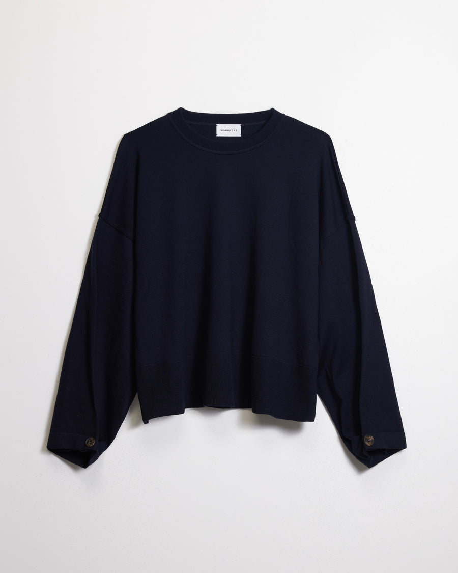 Scaglione ROUND NECK SWEATSHIRT NAVY Online