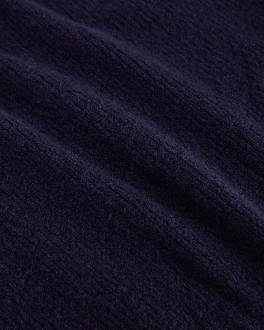 Scaglione ROUND NECK SLIM PUFFED CASHMERE SEAMLESS NAVY Saldi