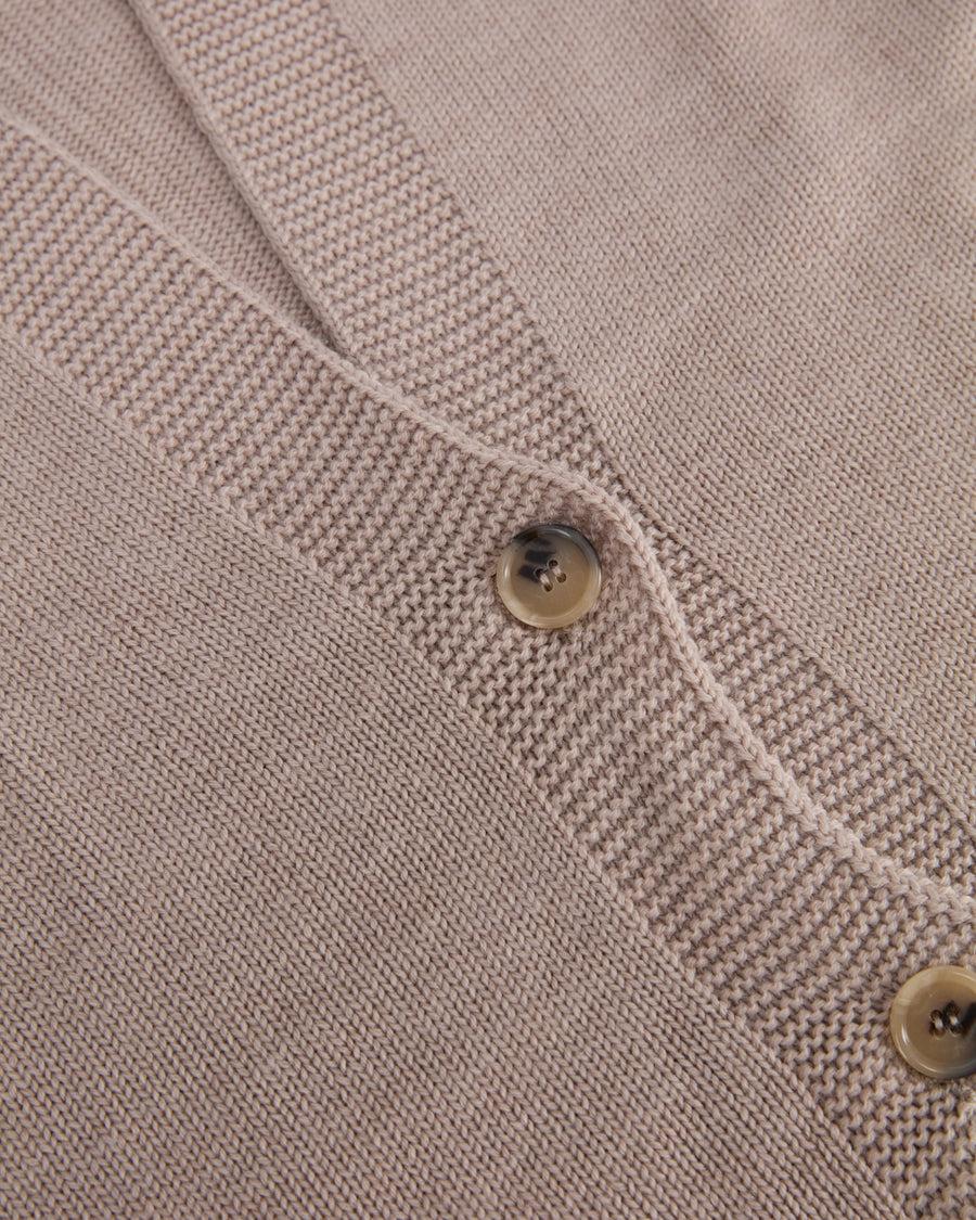 Scaglione CARDIGAN RAGLAN SEAMLESS MERINO BEIGE Italia