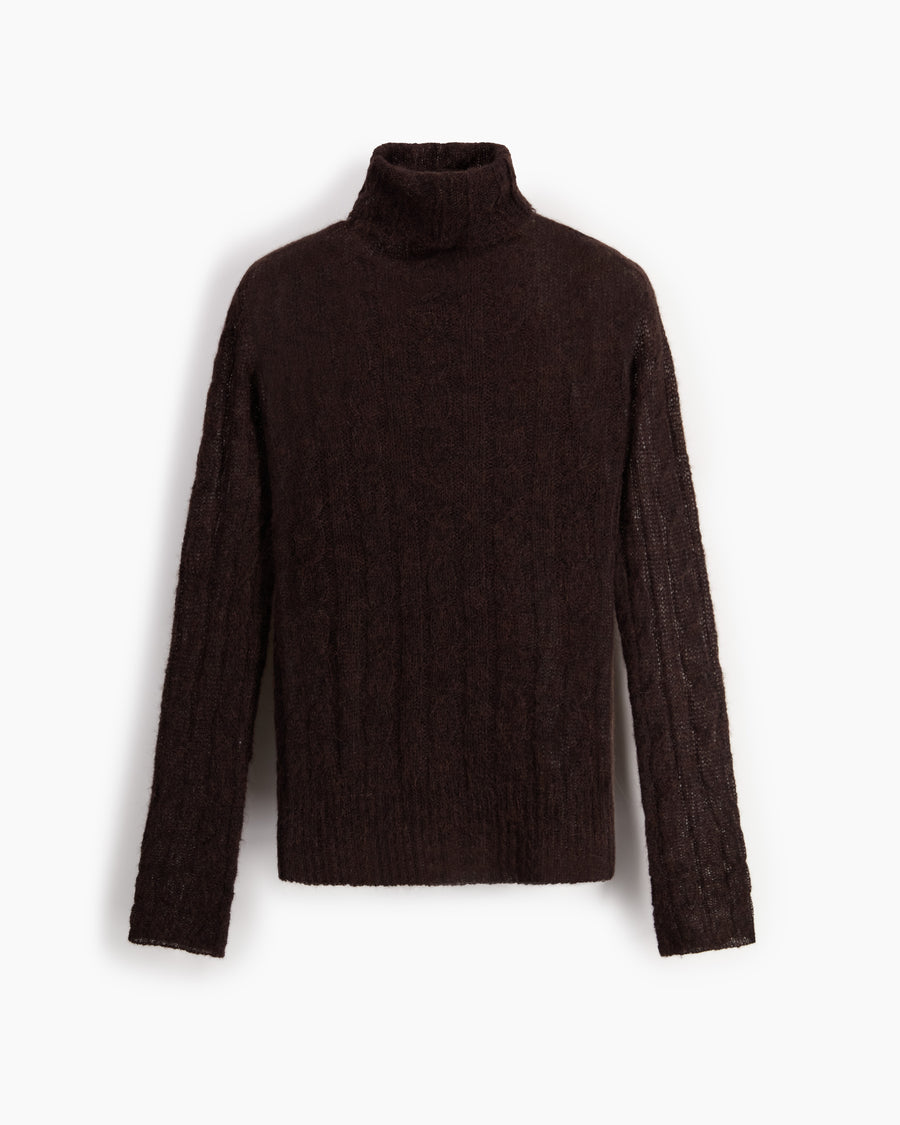 Scaglione TURTLE NECK SLIM CABLES ULTRALIGHT EBANO Presa