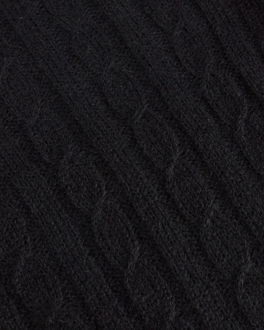 Scaglione TURTLE NECK SLIM CABLES ULTRALIGHT BLACK Sconto