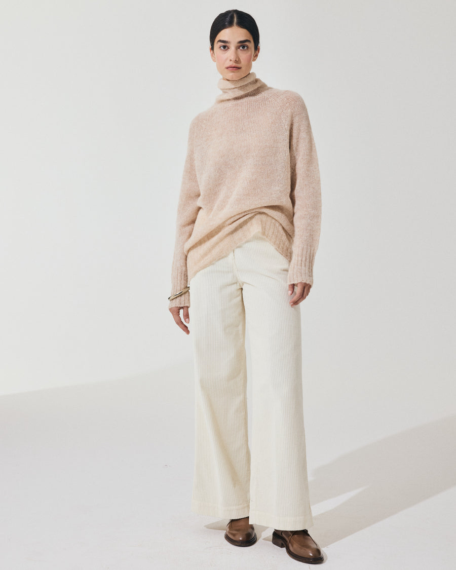 Scaglione TURTLE NECK RAGLAN SEAMLESS SAND Vendita Calda