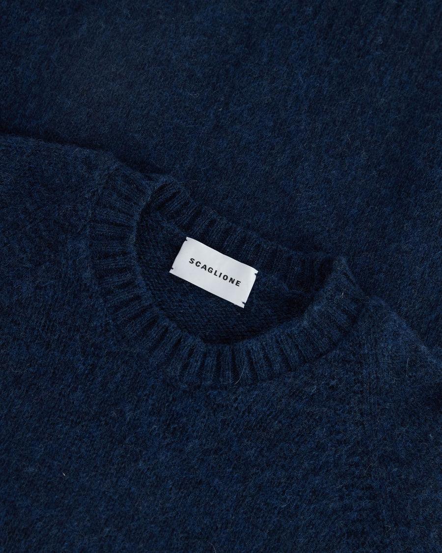 Scaglione ROUND NECK RAGLAN SEAMLESS BRUSHED NAVY Vendite Flash