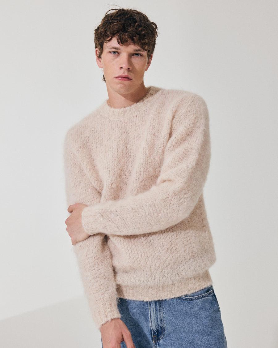 Scaglione ROUND NECK MESSY HAIR SAND Moda