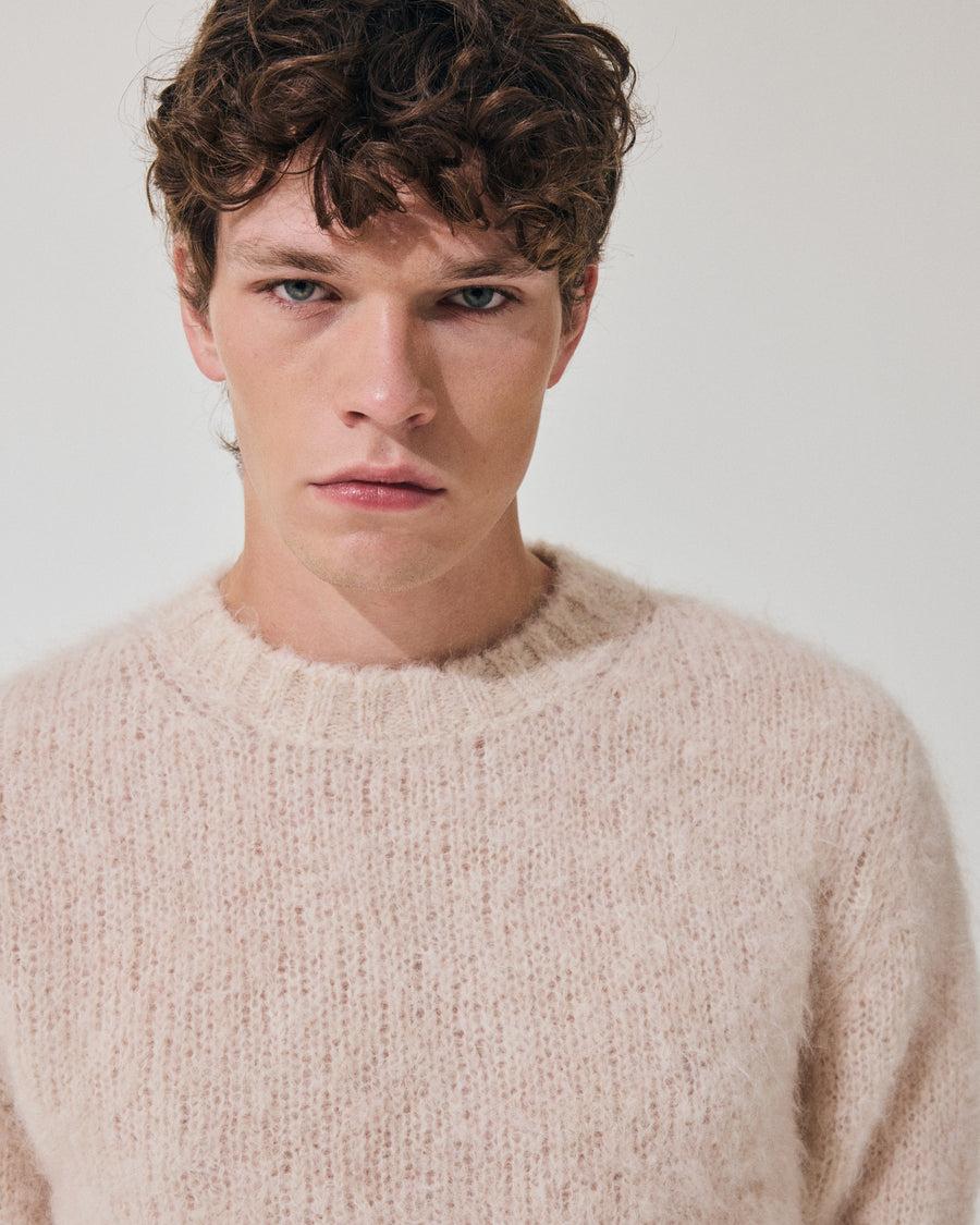 Scaglione ROUND NECK MESSY HAIR SAND Moda