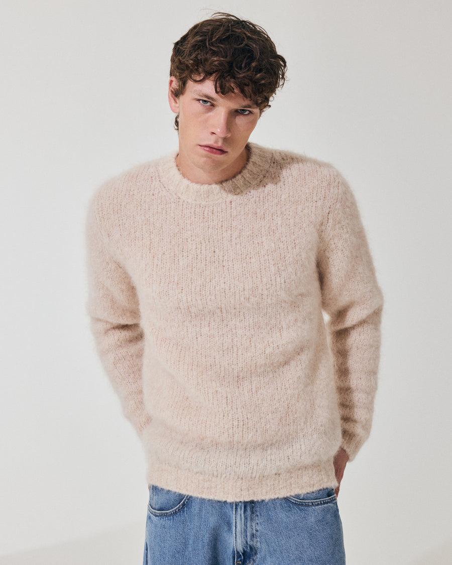 Scaglione ROUND NECK MESSY HAIR SAND Moda