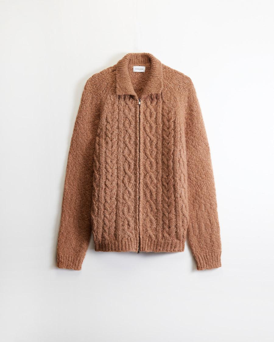 Scaglione ZIPPER ALPACA ARAN CARAMEL 2025