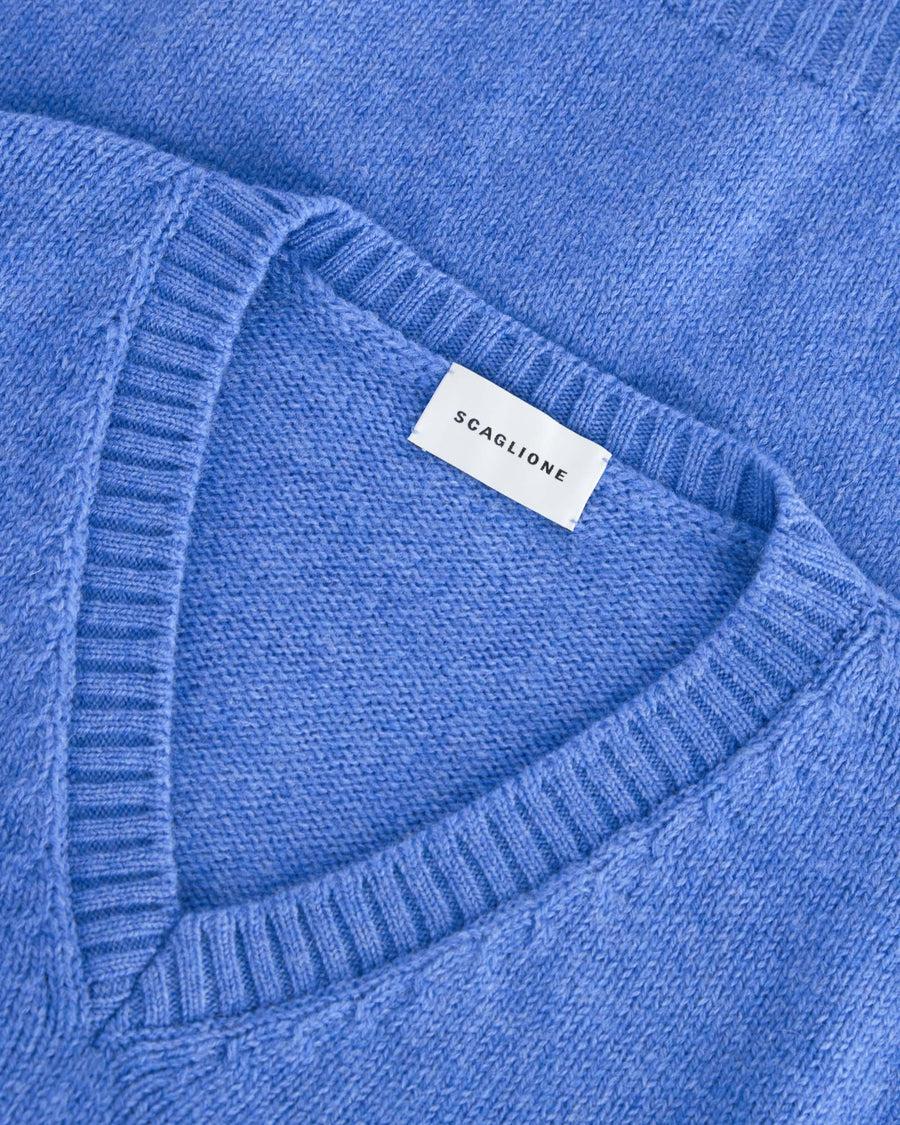 Scaglione GILET SOFTWOOL CORNFLOWER Promozione