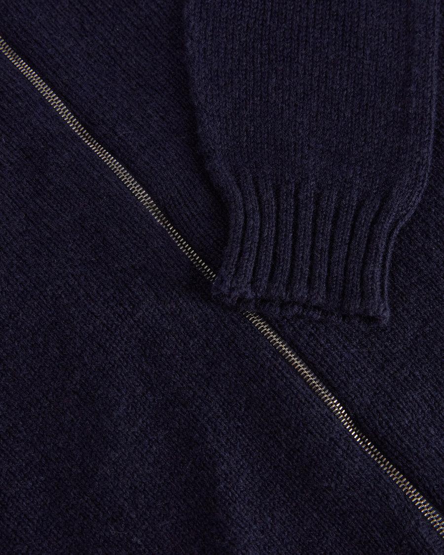 Scaglione ZIPPER SOFTWOOL DKNAVY Nuovo