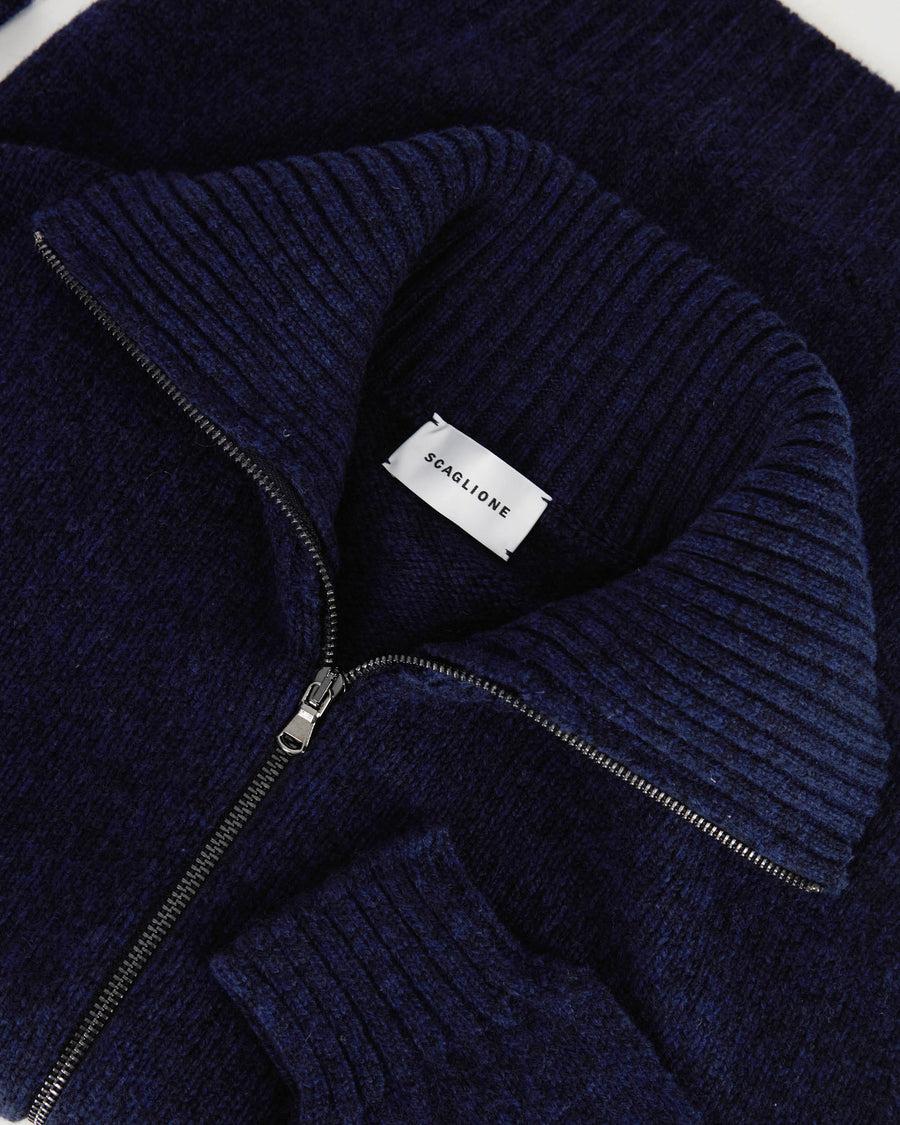 Scaglione ZIPPER SOFTWOOL NAVY Pezzi Unici