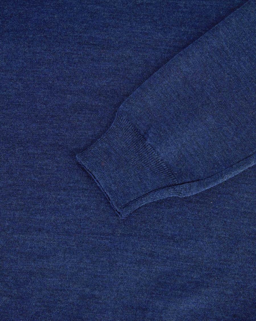 Scaglione ROUND NECK COMPACT MERINO DENIM Negozi Online