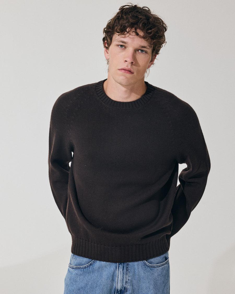 Scaglione ROUND NECK RAGLAN SOFT MERINO EBANO Novità