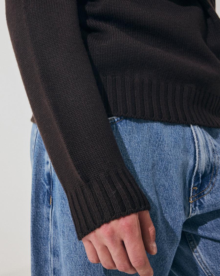 Scaglione ROUND NECK RAGLAN SOFT MERINO EBANO Novità