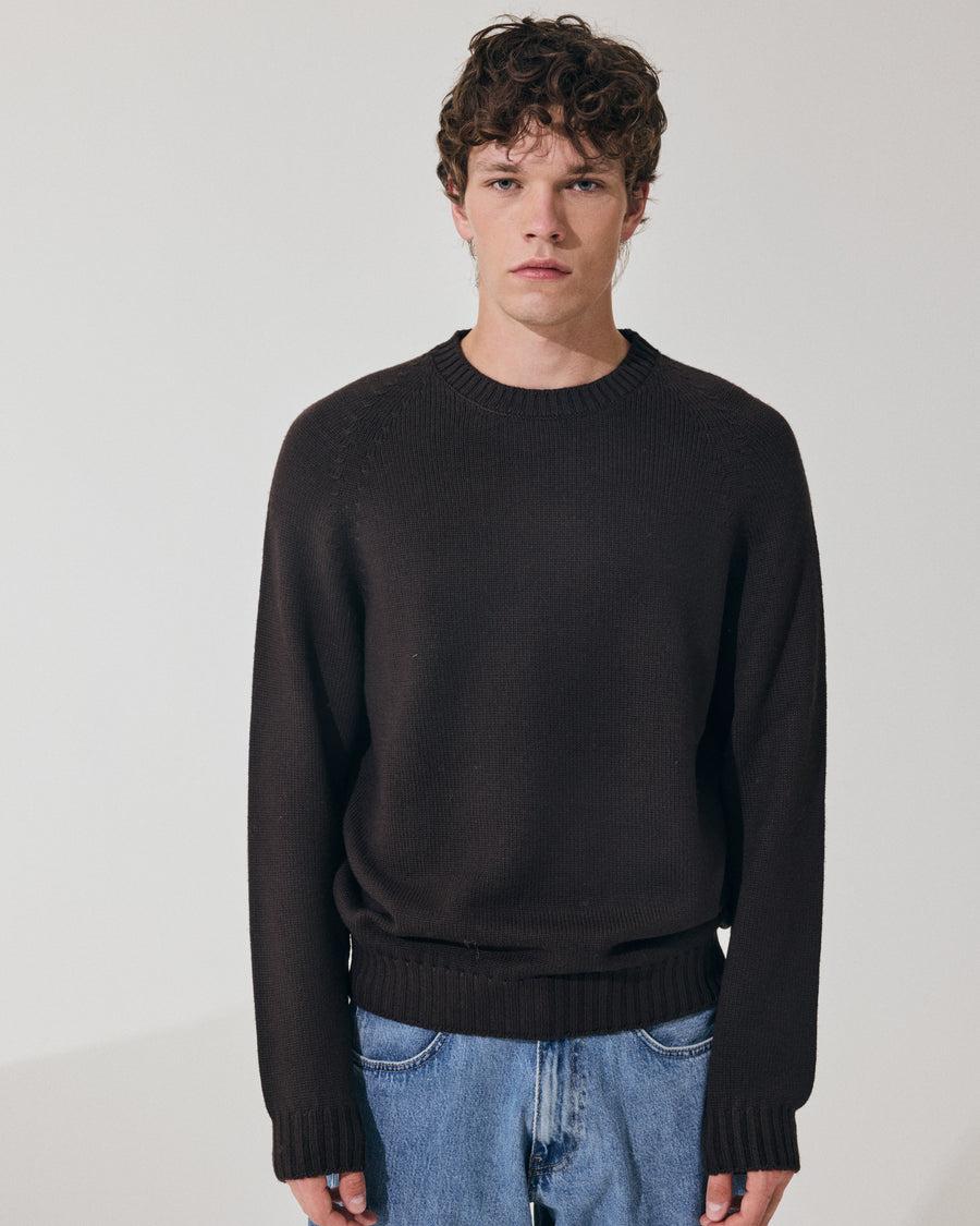 Scaglione ROUND NECK RAGLAN SOFT MERINO EBANO Novità