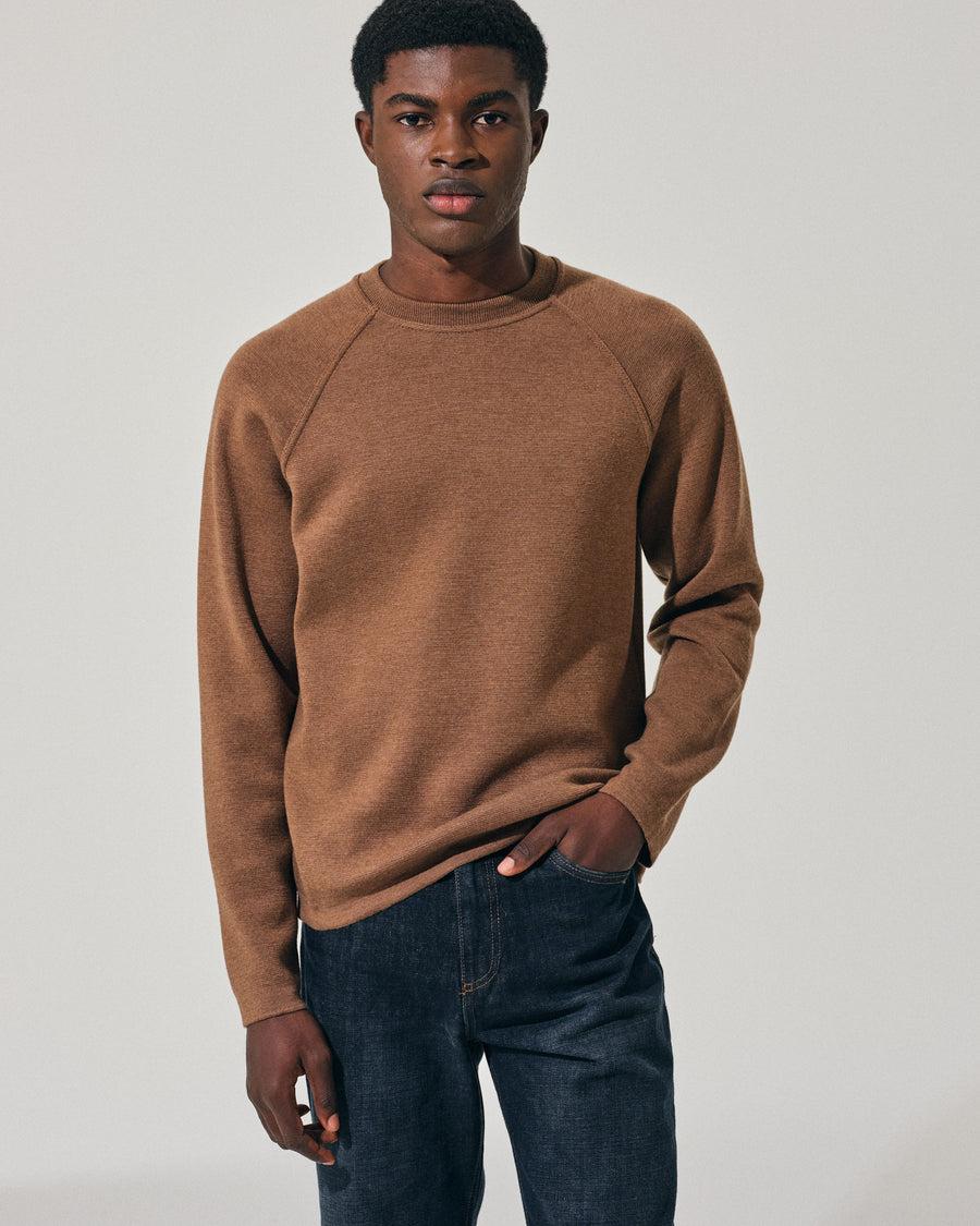Scaglione ROUND NECK RAGLAN P.TO MILANO TAUPE Presa