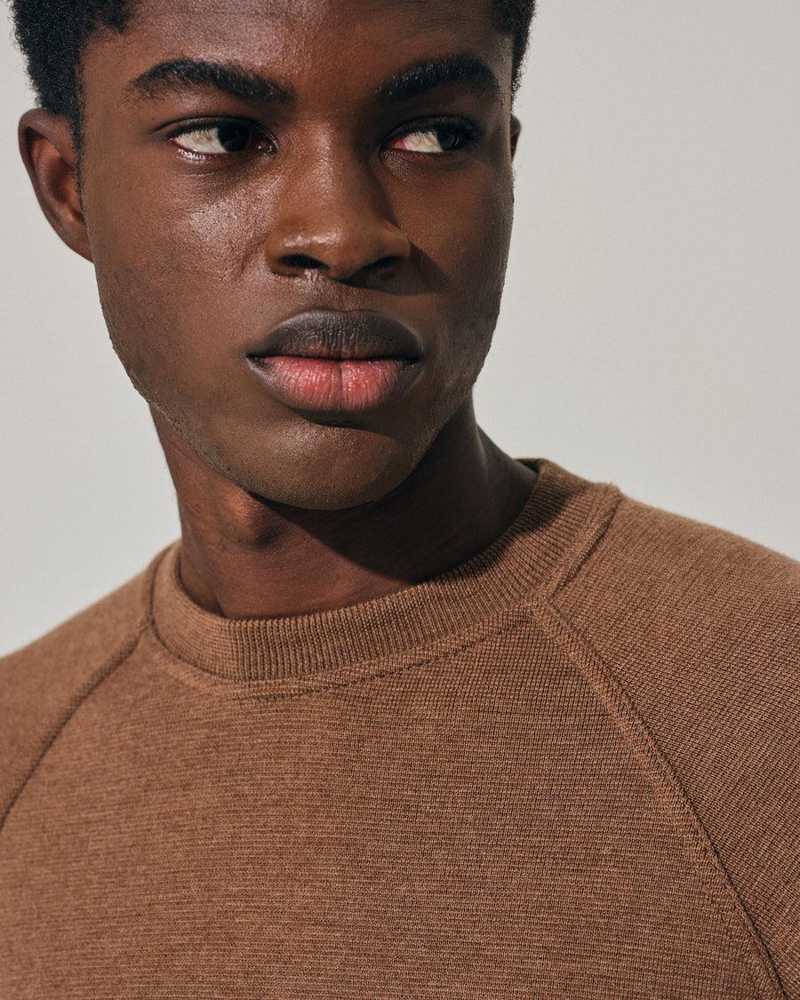 Scaglione ROUND NECK RAGLAN P.TO MILANO TAUPE Presa