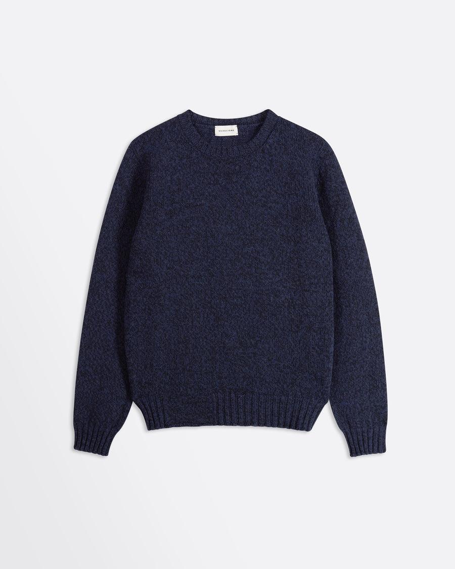 Scaglione ROUND NECK SEAMLESS SOFTWOOL NAVY Offerta
