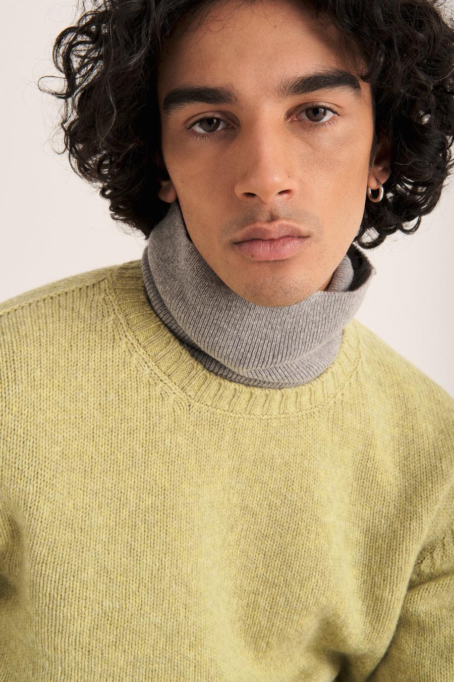 Scaglione ROUND NECK SEAMLESS SOFTWOOL LIME Economico