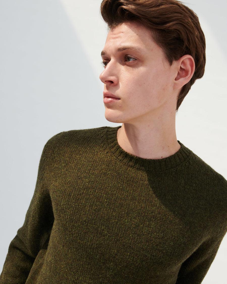 Scaglione ROUND NECK SEAMLESS SOFTWOOL ARMY Online